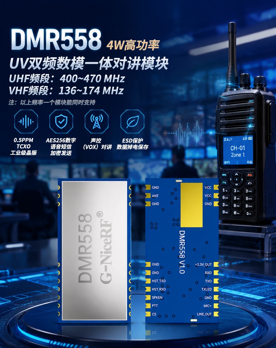 DMR558 對(duì)講模塊特點(diǎn)