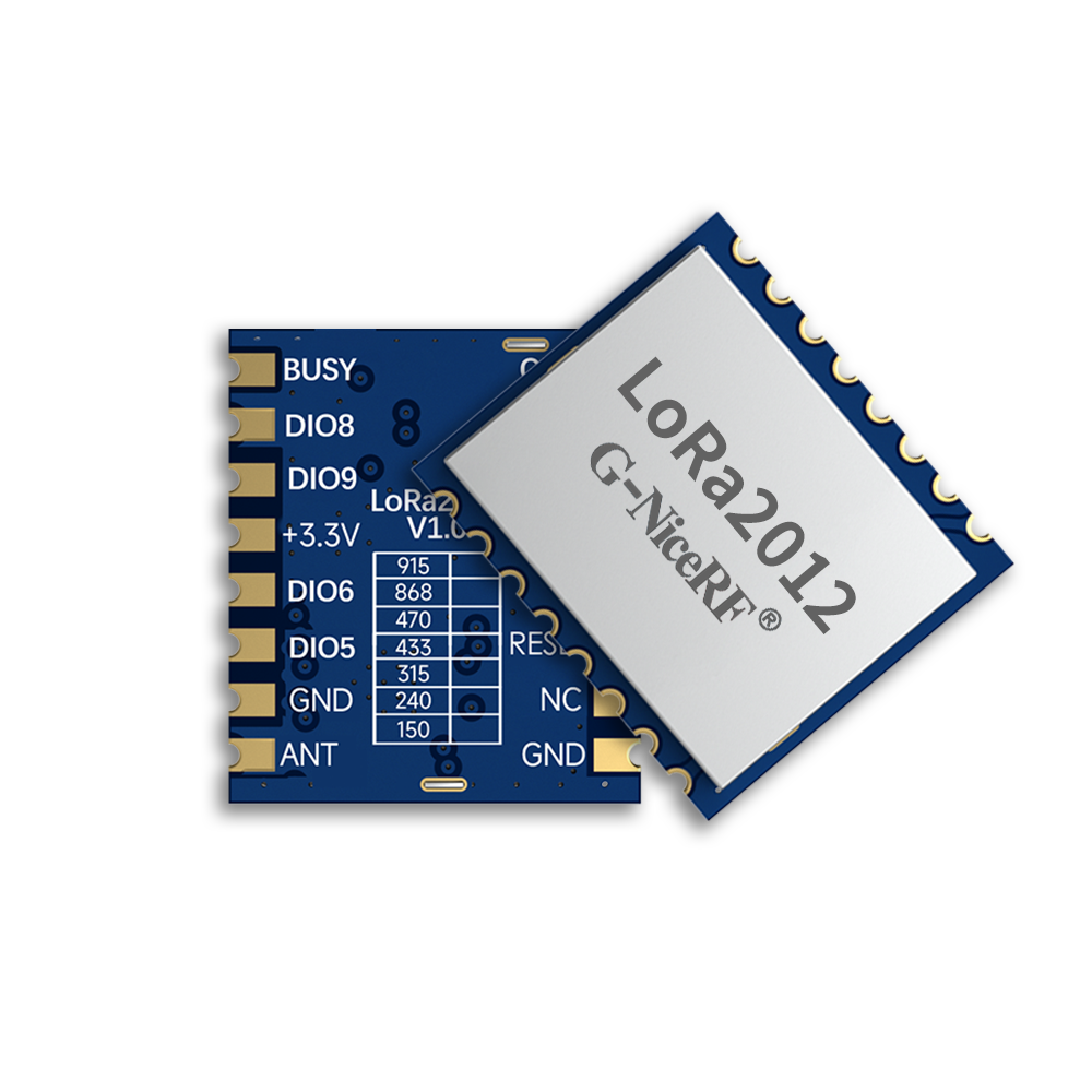 LoRa2012 LoRa無線通信模塊正反面疊放展示